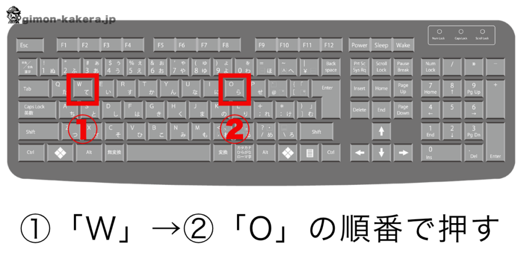 woの打ち方
